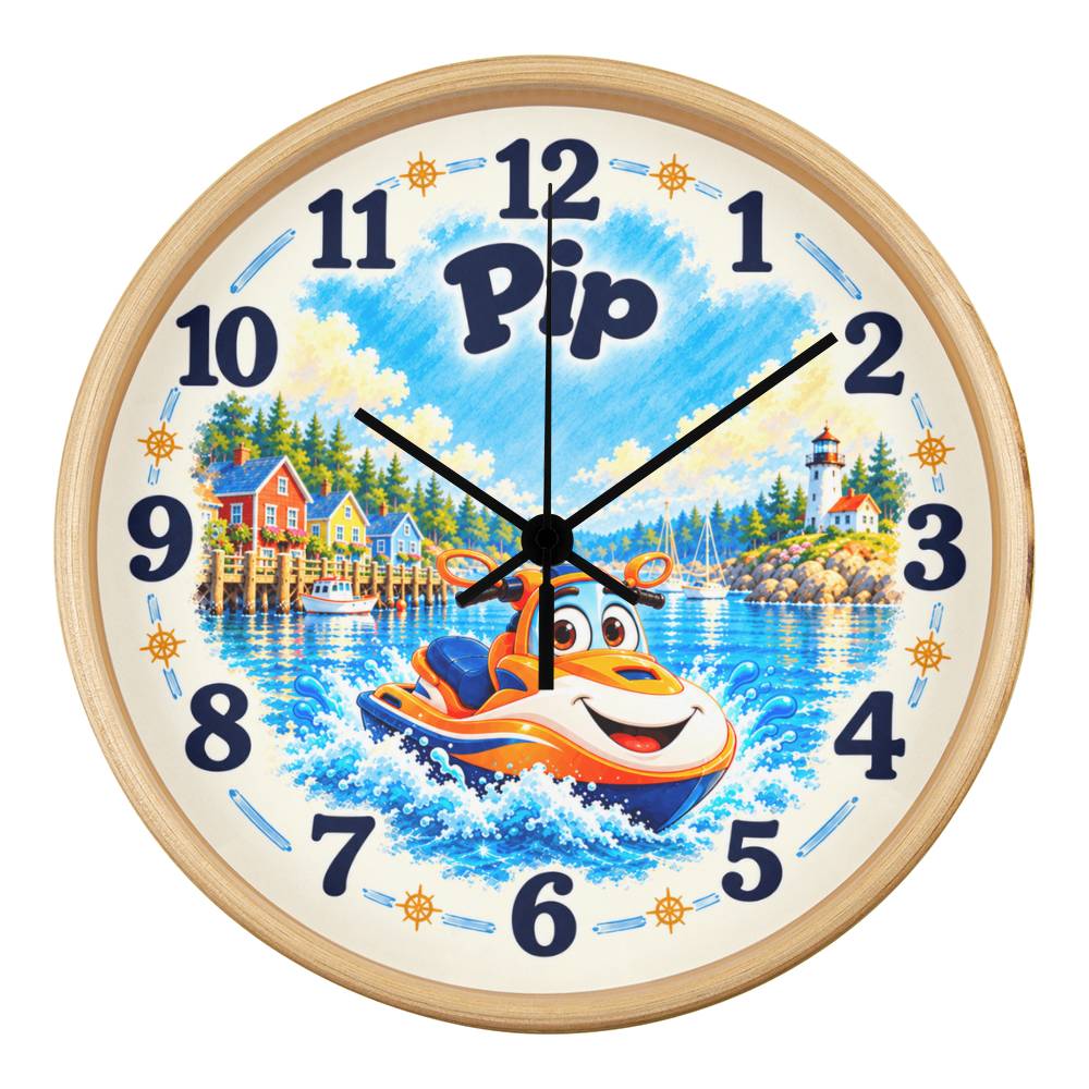 Pip — Bluebell Harbor Wall Clock