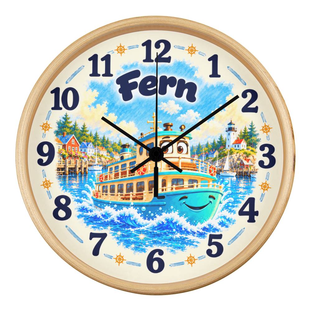 Fern — Bluebell Harbor Wall Clock