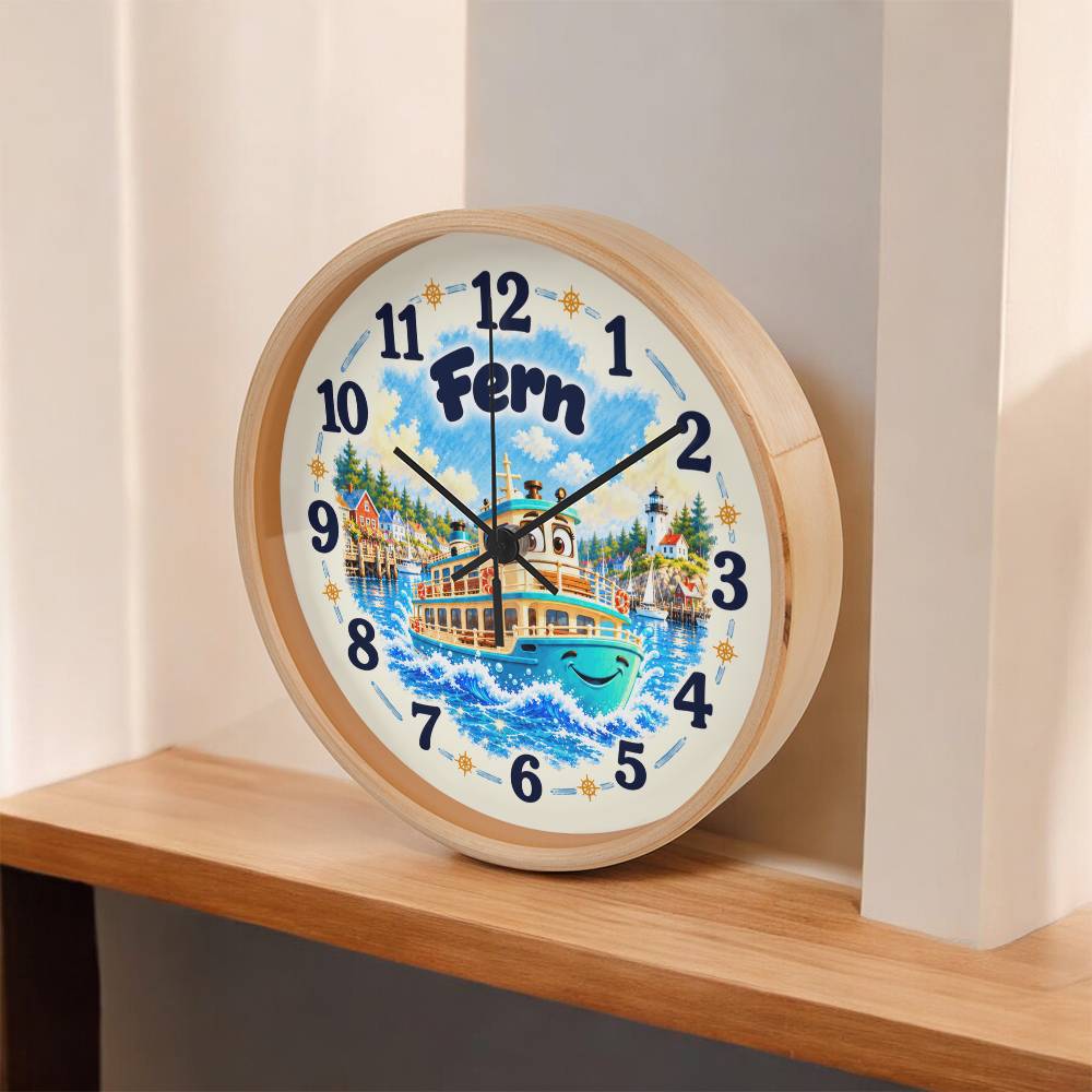 Fern — Bluebell Harbor Wall Clock